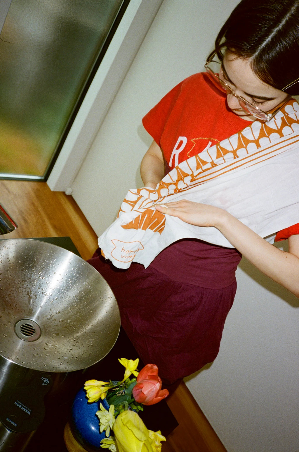 注染手ぬぐい 〜初代（猪目柄）〜｜wanonuno（岡生地／35 × 90 cm）